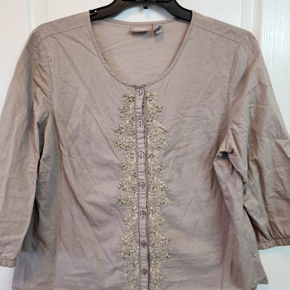 Chico's 3/4 sleeve shirt